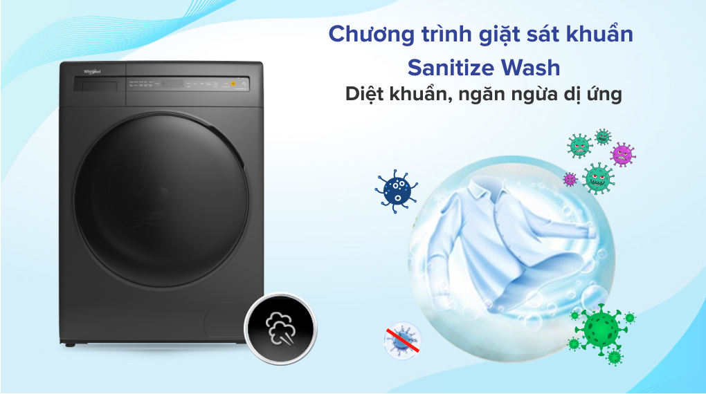 Máy giặt Whirlpool Inverter 9 kg FWEB9002FG - Công nghệ giặt đặc biệt