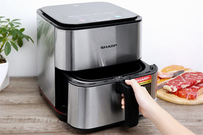 Hình ảnh sản phẩm - [KF-AF70EV-ST] Nồi Chiên Không Dầu Sharp 7 Lít
