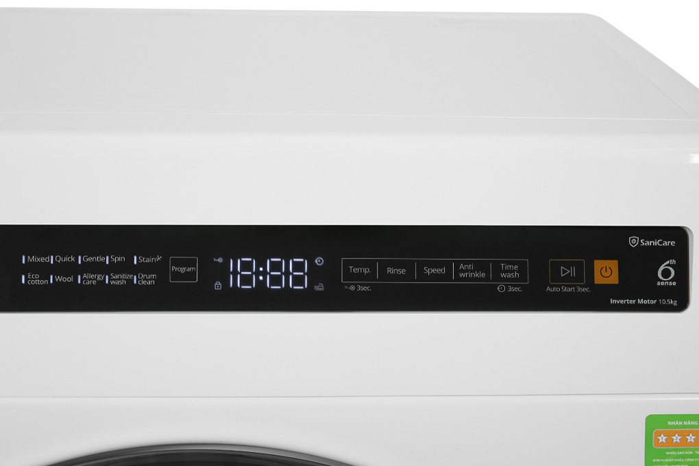 Hình ảnh sản phẩm - [FWEB10502FW] Máy giặt Whirlpool Inverter 10.5 kg