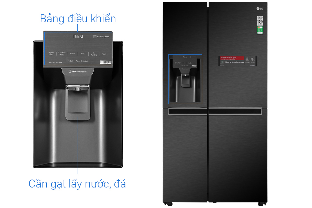 Hình ảnh sản phẩm - [GR-D247MC] Tủ lạnh LG Inverter 601 lít GR-D247MC