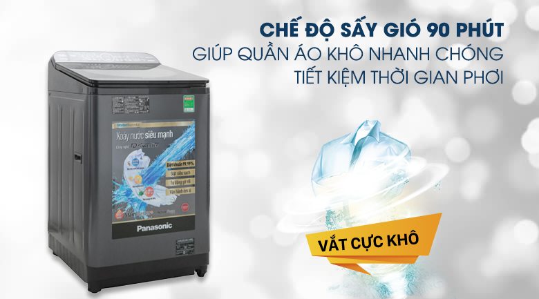 Vắt cực khô - Máy giặt Panasonic Inverter 10.5 Kg NA-FD10VR1BV