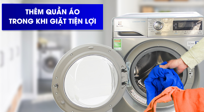 Chức năng Add Clothes - Máy giặt Electrolux Inverter 10 kg EWF14023S