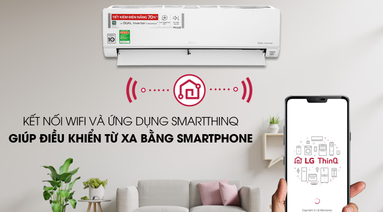 Máy lạnh LG Inverter 1.5 HP V13API1 - Điều khiển từ xa