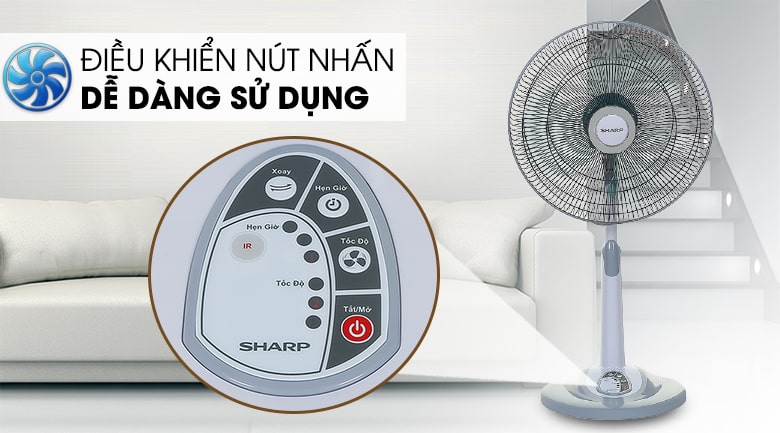 Điều khiển Quạt đứng Sharp PJ-L40RV-LG