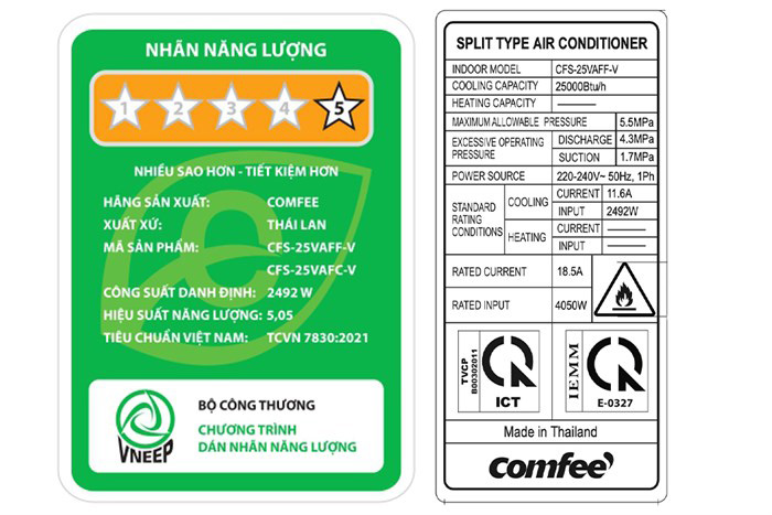 Hình ảnh sản phẩm - [CFS-25VAFF-V] Máy Lạnh Comfee Inverter 2.5 HP