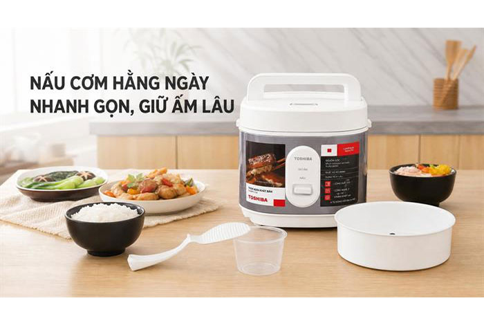 Hình ảnh sản phẩm - [RC-10JRUVN(W)] Nồi Cơm Điện Toshiba 1.0 Lít