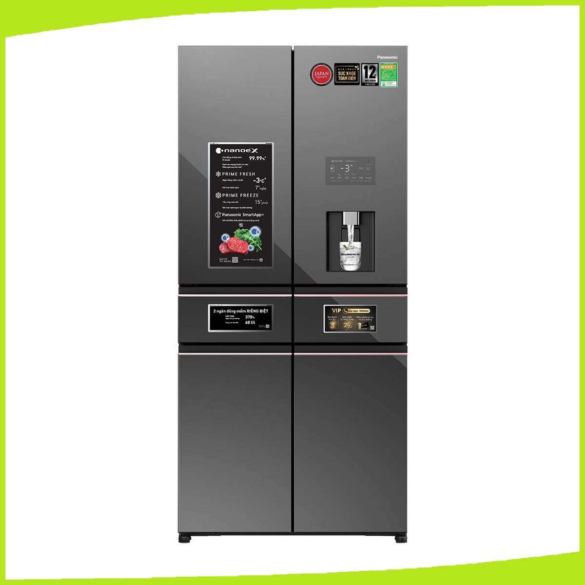 Hình ảnh sản phẩm - [NR-WY720ZMMV] Tủ lạnh Panasonic Inverter 650 lít Multi Door