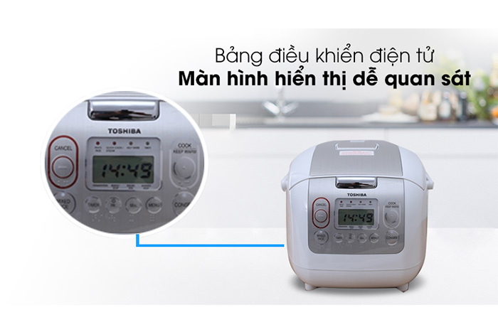 Hình ảnh sản phẩm - [RC-10NMFVN(WT)] Nồi Cơm Điện Tử Toshiba 1 Lít