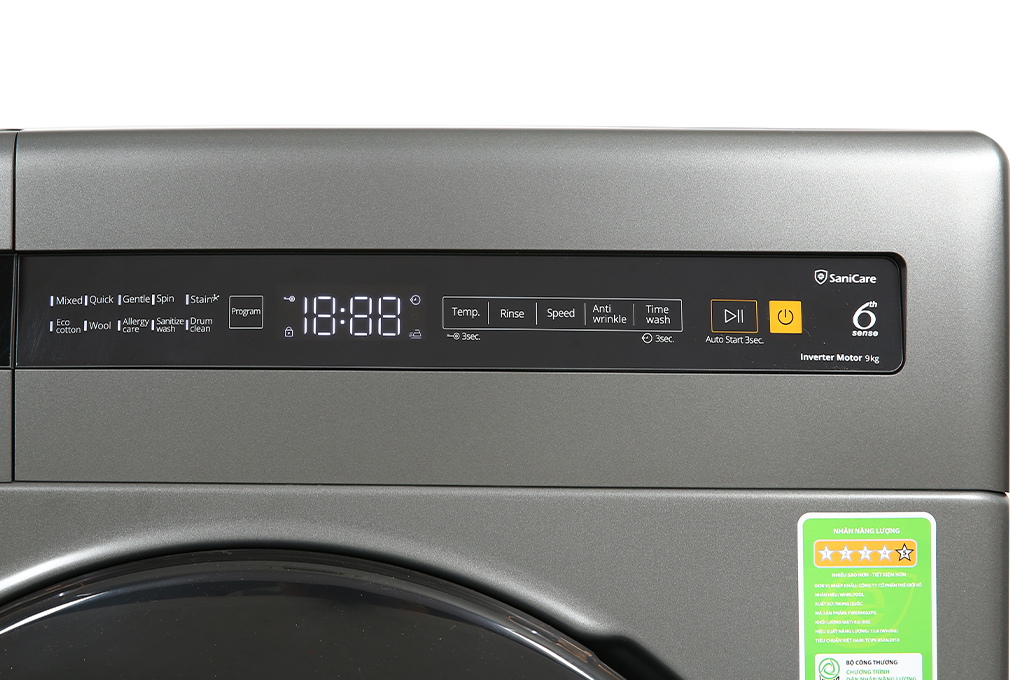 Hình ảnh sản phẩm - [FWEB9002FG] Máy giặt Whirlpool Inverter 9 kg