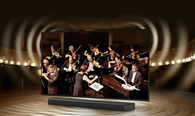 Smart Tivi Samsung Crystal UHD 4K 50 inch UA50AU8000KXXV - Công nghệ Q-Symphony