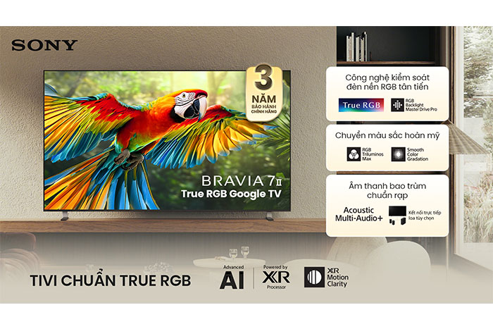 Hình ảnh sản phẩm - [K-98XR70M2] Sony Google TV True RGB BRAVIA 7 II 98 Inch