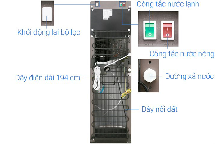 Hình ảnh sản phẩm - [ RWF-W1830UVBV(T) ] Máy Nước Nóng Lạnh Toshiba