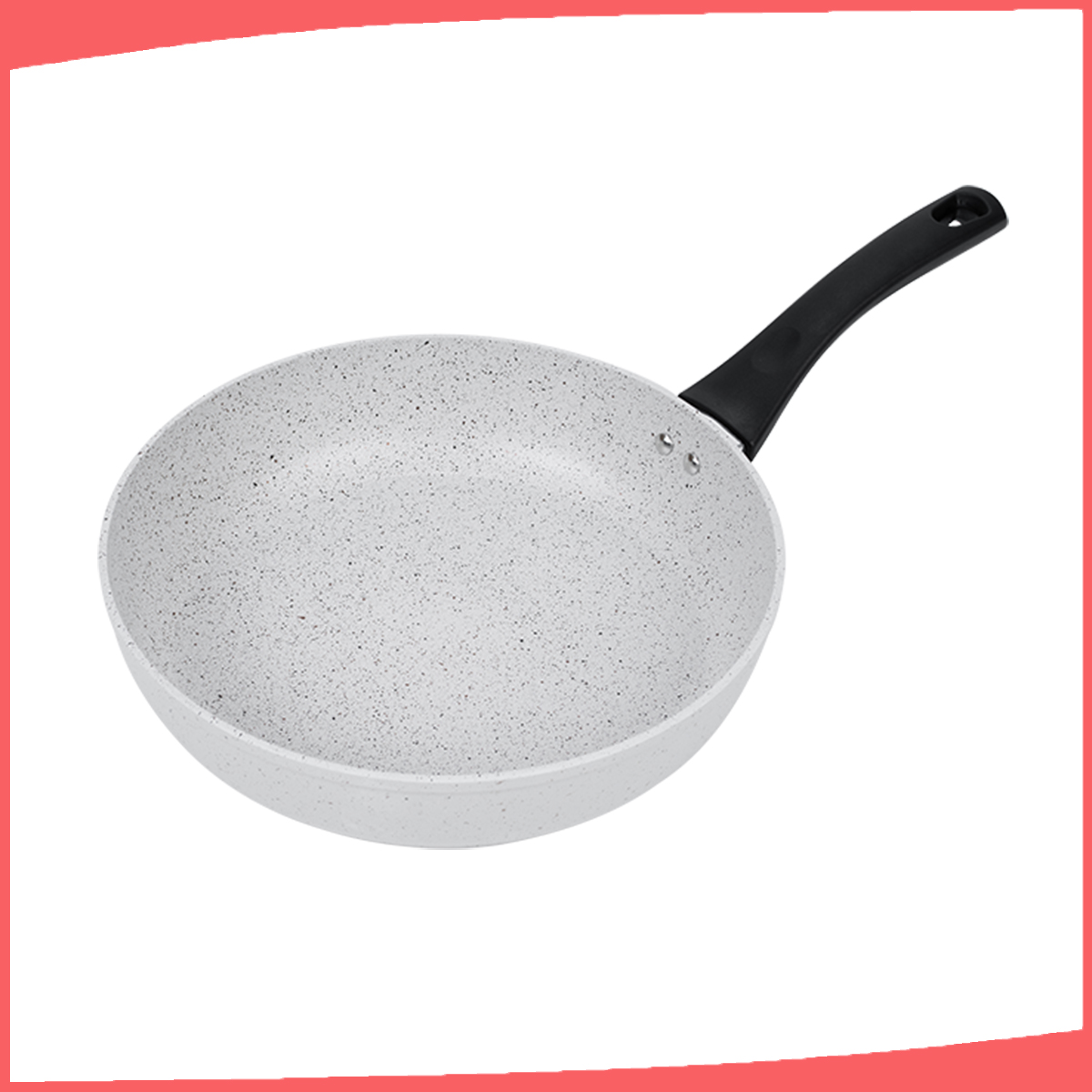 Hình ảnh sản phẩm - [H23106-J24] Chảo cao cấp vân đá trắng Supor Rock Marble 24cm (6 cái/thùng)