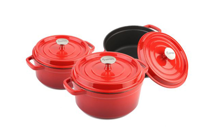 Hình ảnh sản phẩm - [RK24-RD] Nồi Gang Đúc Chống Dính Rapido 24cm