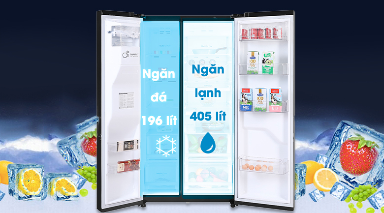 Dung tích tủ lạnh lên đến 601 lít