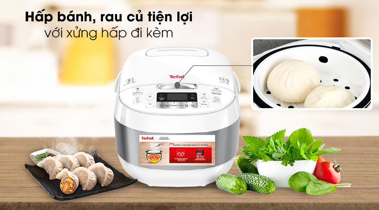 Xửng hấp - Nồi cơm điện tử Tefal 1.8 lít RK752168