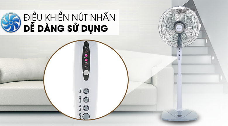 Điều khiển - Quạt đứng Sharp PJ-S40RV-LG