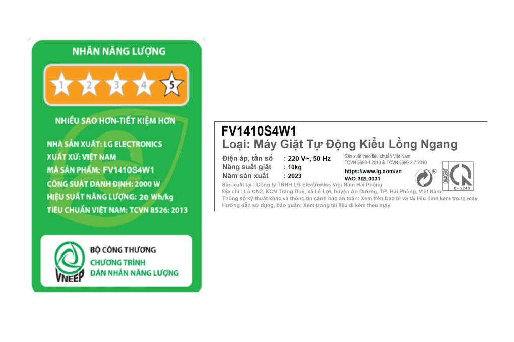 Hình ảnh sản phẩm - [FV1410S4W1] Máy giặt LG AI DD Inverter 10 kg 