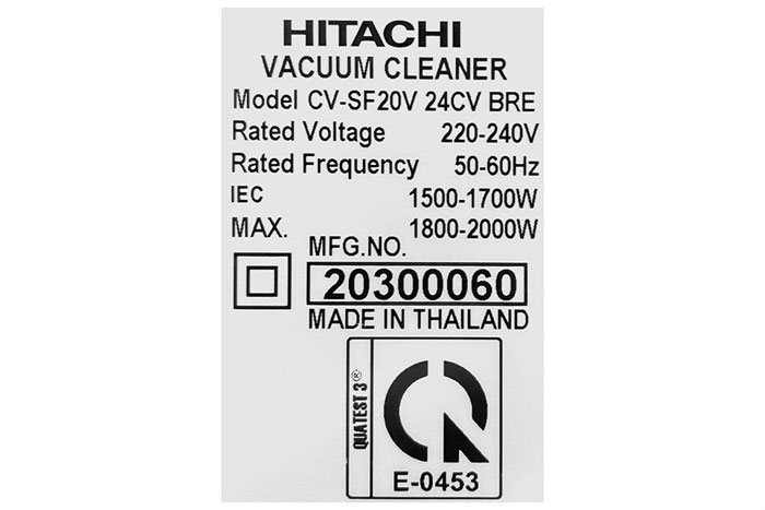 Hình ảnh sản phẩm - [CV-SF20V 24CV (BRE)] Máy Hút Bụi Dạng Hộp Hitachi