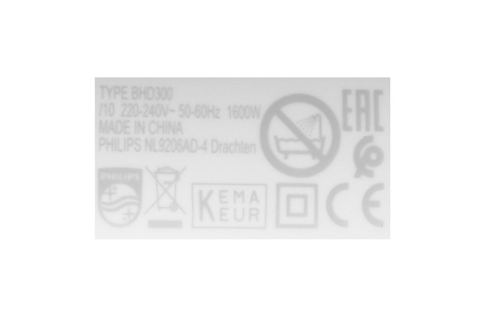 Hình ảnh sản phẩm - [BHD300/10] Máy Sấy Tóc Philips 1600W