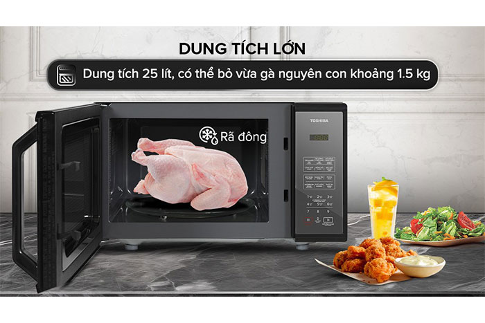 Hình ảnh sản phẩm - [MM-EM25PE(BM)] Lò Vi Sóng Toshiba 25 Lít
