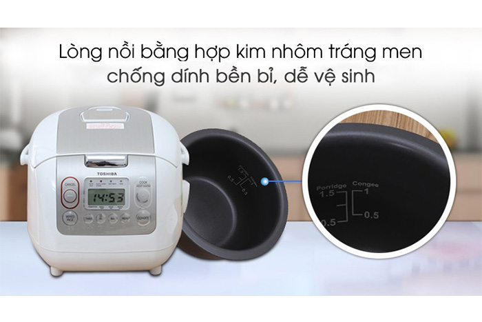 Hình ảnh sản phẩm - [RC-10NMFVN(WT)] Nồi Cơm Điện Tử Toshiba 1 Lít