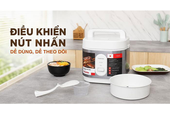 Hình ảnh sản phẩm - [RC-10JRUVN(W)] Nồi Cơm Điện Toshiba 1.0 Lít