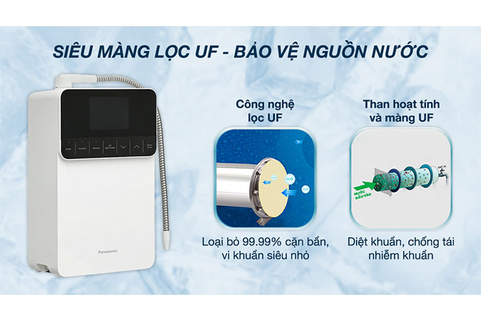 Hình ảnh sản phẩm - [TK-AS700-WVN] Máy Lọc Nước Điện Giải Ion Kiềm Panasonic 5 Tấm Điện Cực
