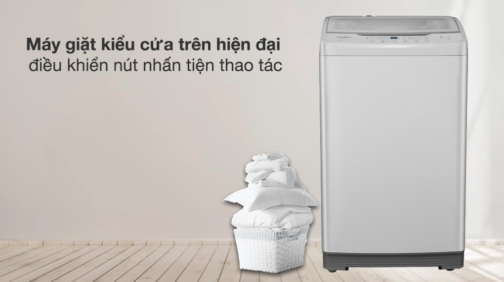 Máy giặt Whirlpool 8.5 kg VWVC8502FS - Khối lượng giặt 8.5 kg, cài đặt sẵn 6 chương trình giặt