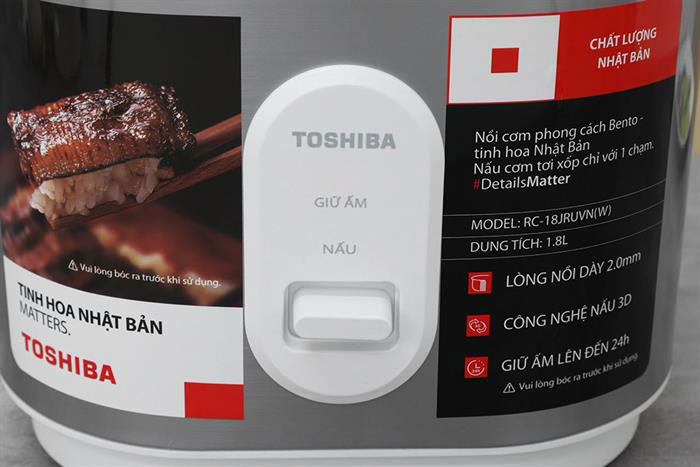 Hình ảnh sản phẩm - [RC-18JRUVN(W)] Nồi Cơm Điện Toshiba 1.8 Lít