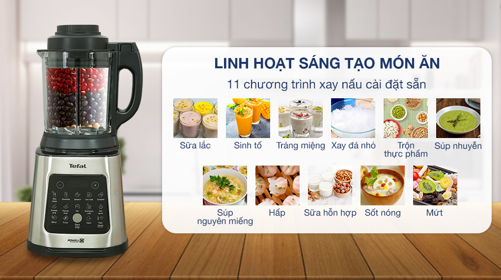 Máy làm sữa hạt đa năng Tefal BL83SD66 - 11 chương trình xay nấu