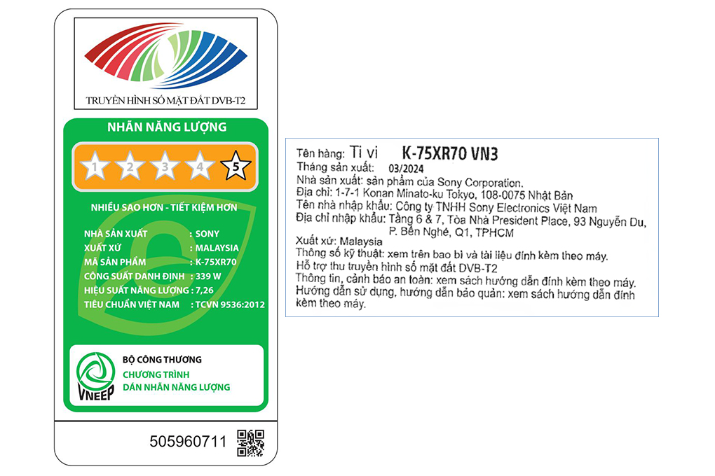 Hình ảnh sản phẩm - [K-75XR70] Tivi Sony BRAVIA 7 Mini LED 4K 75 inch