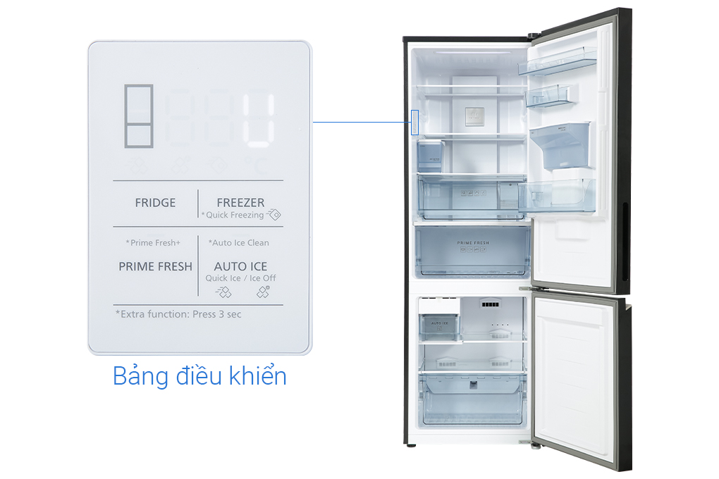 Hình ảnh sản phẩm - [NR-BV361WGKV] Tủ lạnh Panasonic Inverter 325 lít 