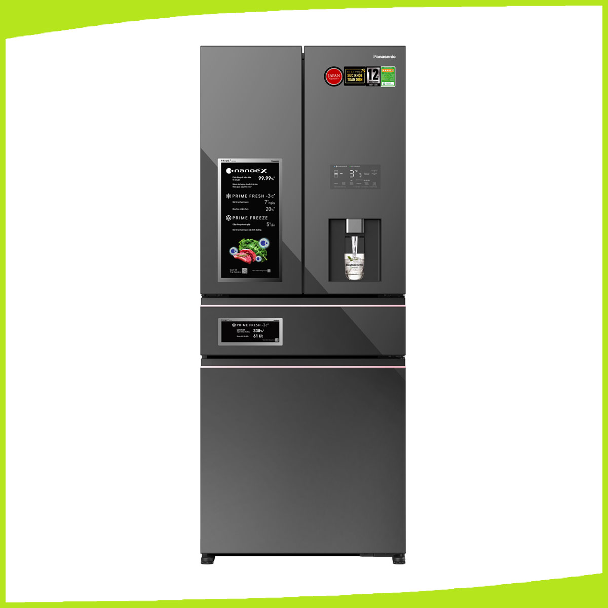 Hình ảnh sản phẩm - [NR-YW590YMMV] Tủ lạnh Panasonic inverter 540 lít 