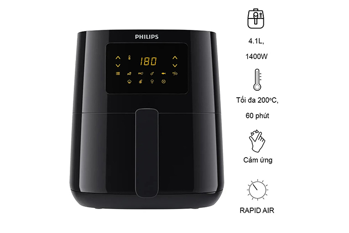Hình ảnh sản phẩm - [HD9252/90] Nồi Chiên Không Dầu Philips 4.1 Lít