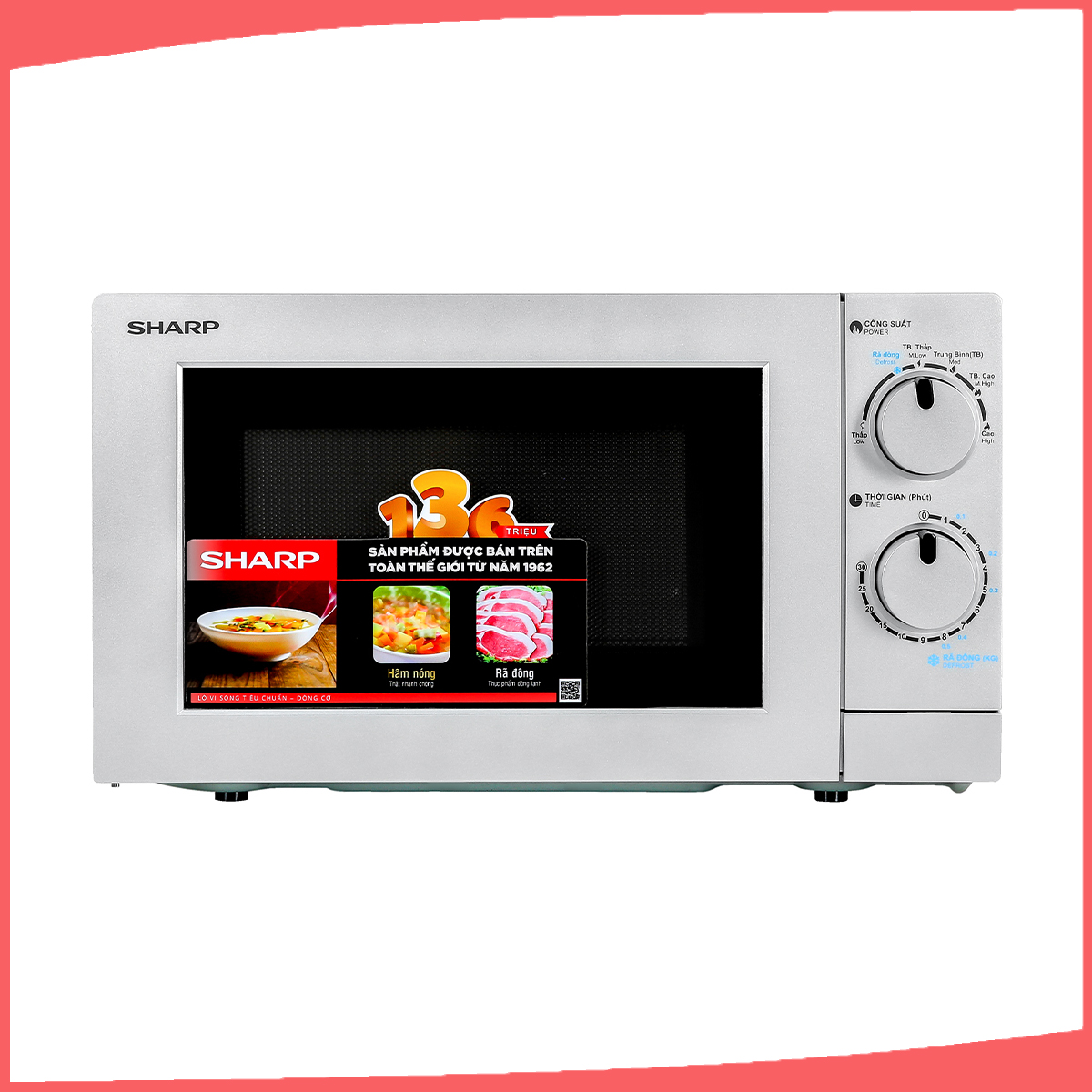 Hình ảnh sản phẩm - [R-209VN-SK] Lò vi sóng Sharp 20 lít R-209VN-SK