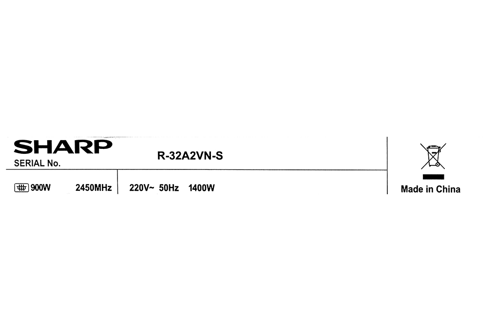 Hình ảnh sản phẩm - [R-32A2VN-S] Lò vi sóng Sharp R-32A2VN-S 23 lít xám