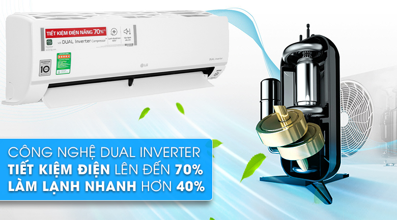 Máy lạnh LG Inverter 1.5 HP V13API1 - Công nghệ Dual Inverter tiết kiệm điện