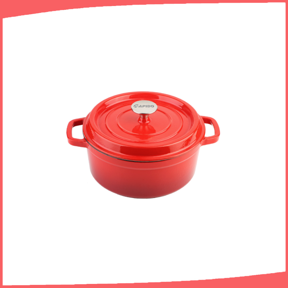 Hình ảnh sản phẩm - [RK24-RD] Nồi Gang Đúc Chống Dính Rapido 24cm