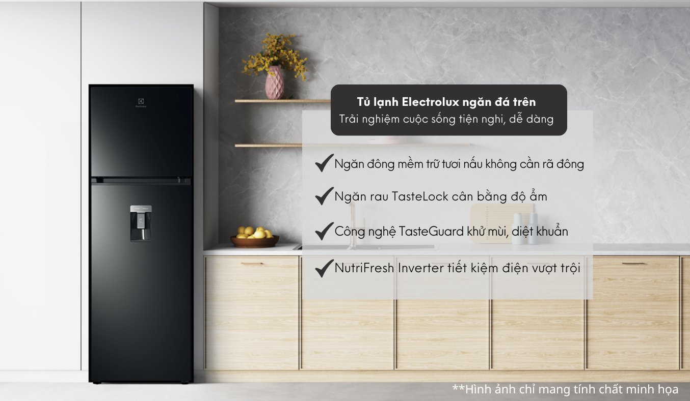 Tủ lạnh Electrolux Inverter 341 lít ETB3740M-H