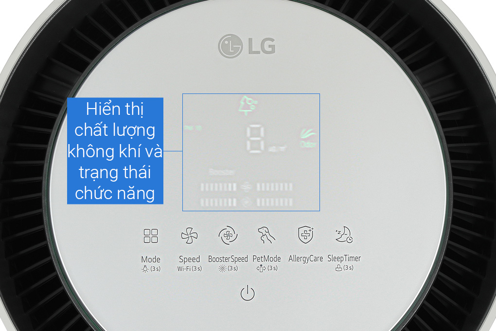 Máy lọc không khí LG PuriCare 360 Alpha Double AS10GDBY0.ABAE 72W - Bảng điều khiển