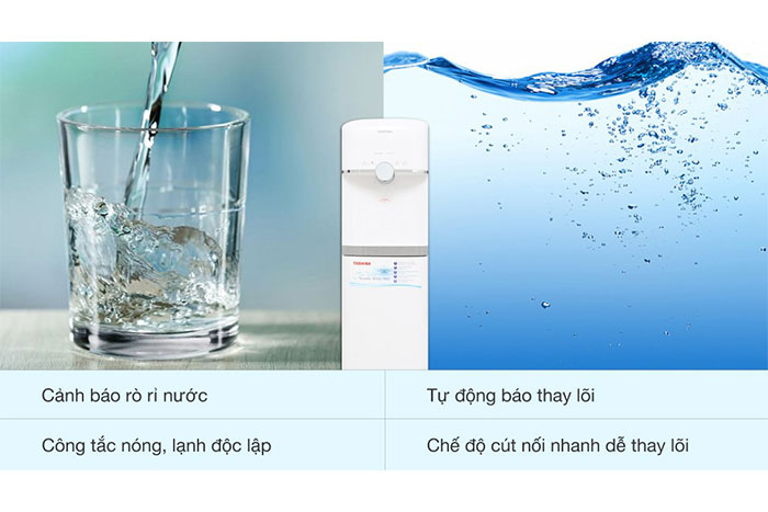 Hình ảnh sản phẩm - [TWP-W1643SV] Máy Lọc Nước RO Nóng Lạnh Toshiba 4 Lõi