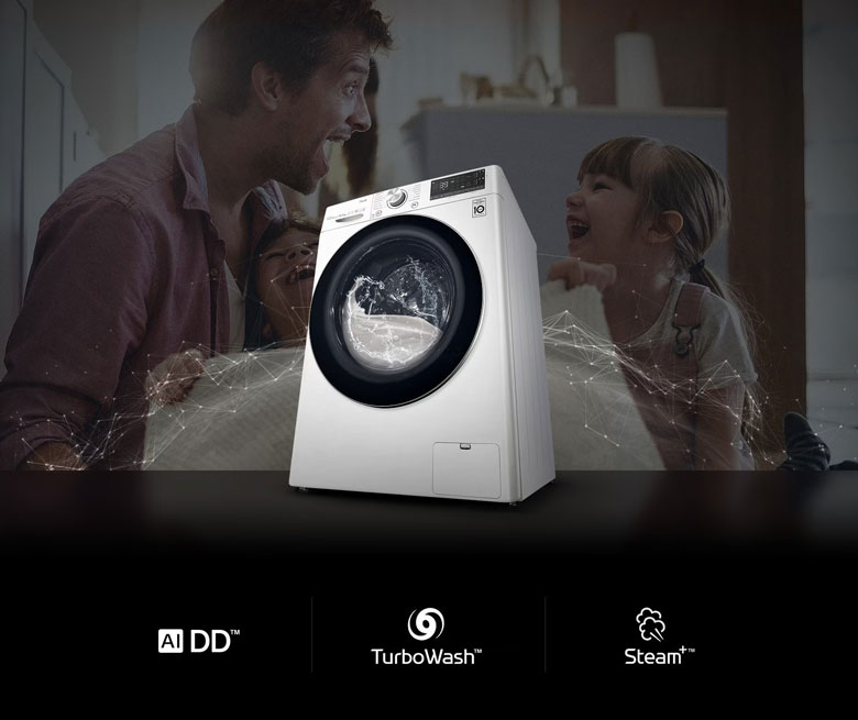 Máy giặt sấy LG Inverter 10kg FV1410D4W1 - Thiết kế thanh lịch, cao cấp