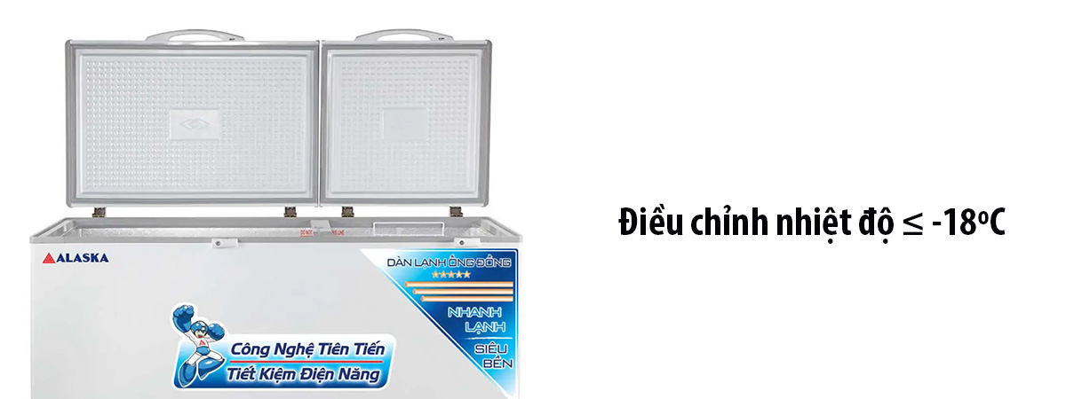 Điều chỉnh nhiệt độ ≤ -18ºC