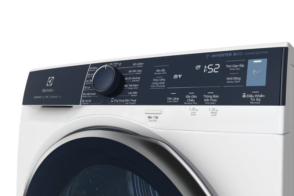 Hình ảnh sản phẩm - [EDH803Q7WB] Máy sấy bơm nhiệt Electrolux 8 kg