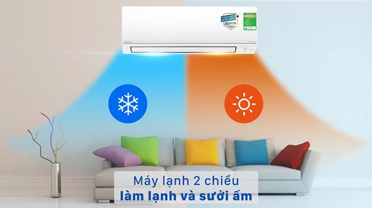 Máy lạnh 2 chiều tiết kiệm chi phí sưởi ấm