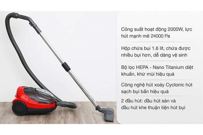 Hình ảnh sản phẩm - [CV-SF20V 24CV (BRE)] Máy Hút Bụi Dạng Hộp Hitachi
