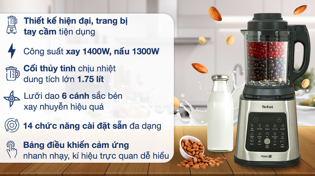 Máy làm sữa hạt đa năng Tefal BL83SD66 - Thiết kế