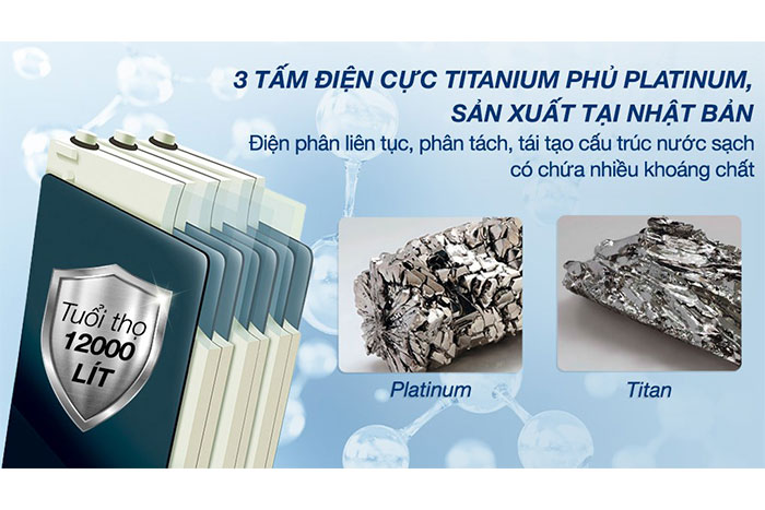 Hình ảnh sản phẩm - [TK-AS500-ZVN] Máy Lọc Nước Ion Kiềm Panasonic 3 Tấm Điện Cực