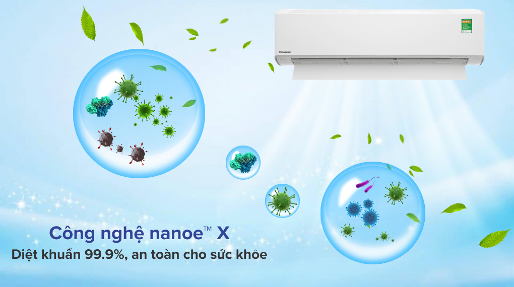 Máy lạnh Panasonic Inverter 2 HP CU/CS-XU18ZKH-8 - Công nghệ lọc không khí nanoe™ X
